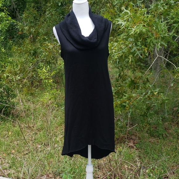 CHELSEA SKY Black Cowl Neck Hi-Low Dress - Picture 3 of 7